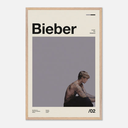 Justin Bieber Natural Wood 24x36