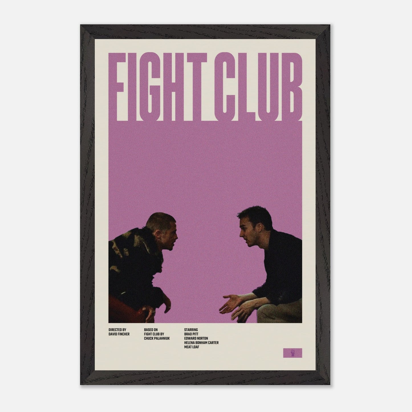 Fight Club Black Wood 12x18