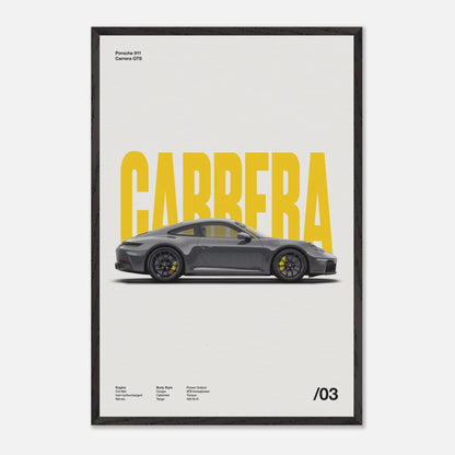 Porsche 911 Carrera GTS Black Wood 24x36
