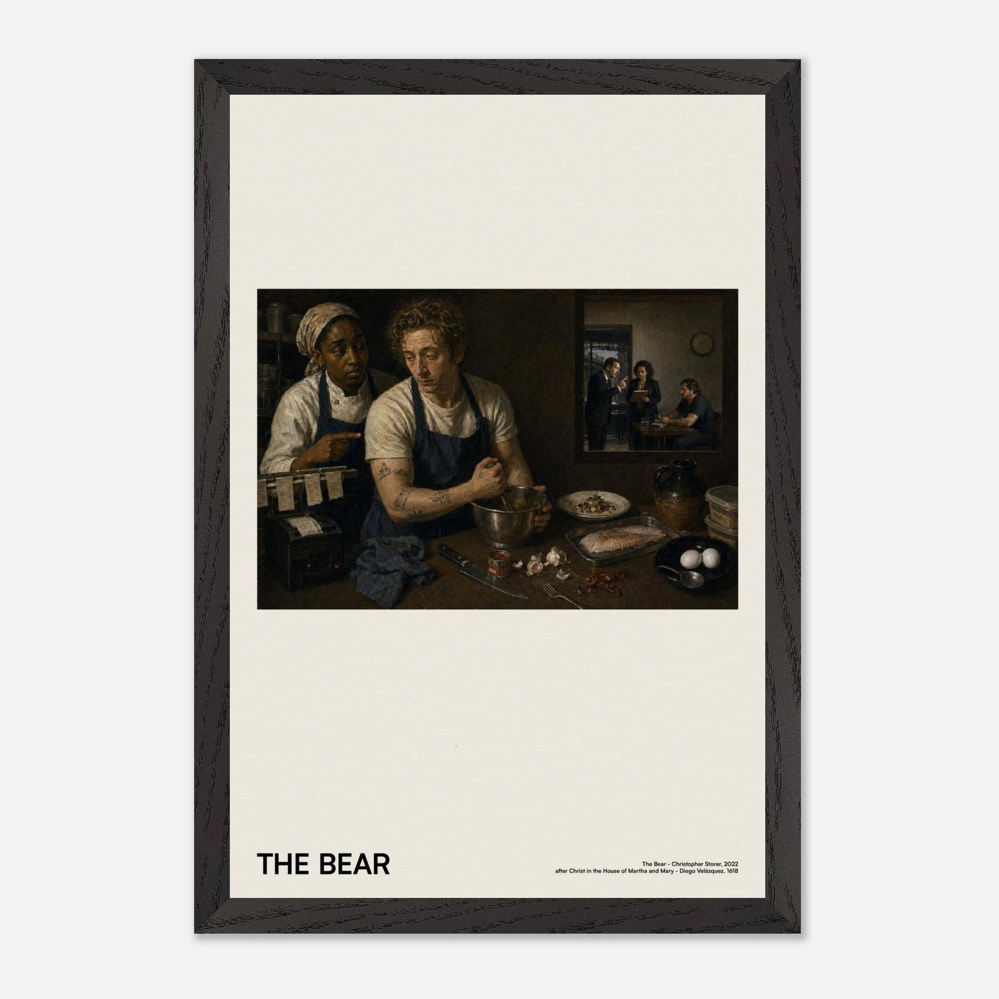 The Bear Black Wood 12x18