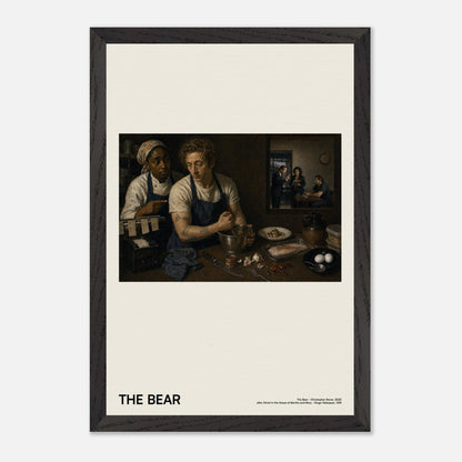 The Bear Black Wood 12x18