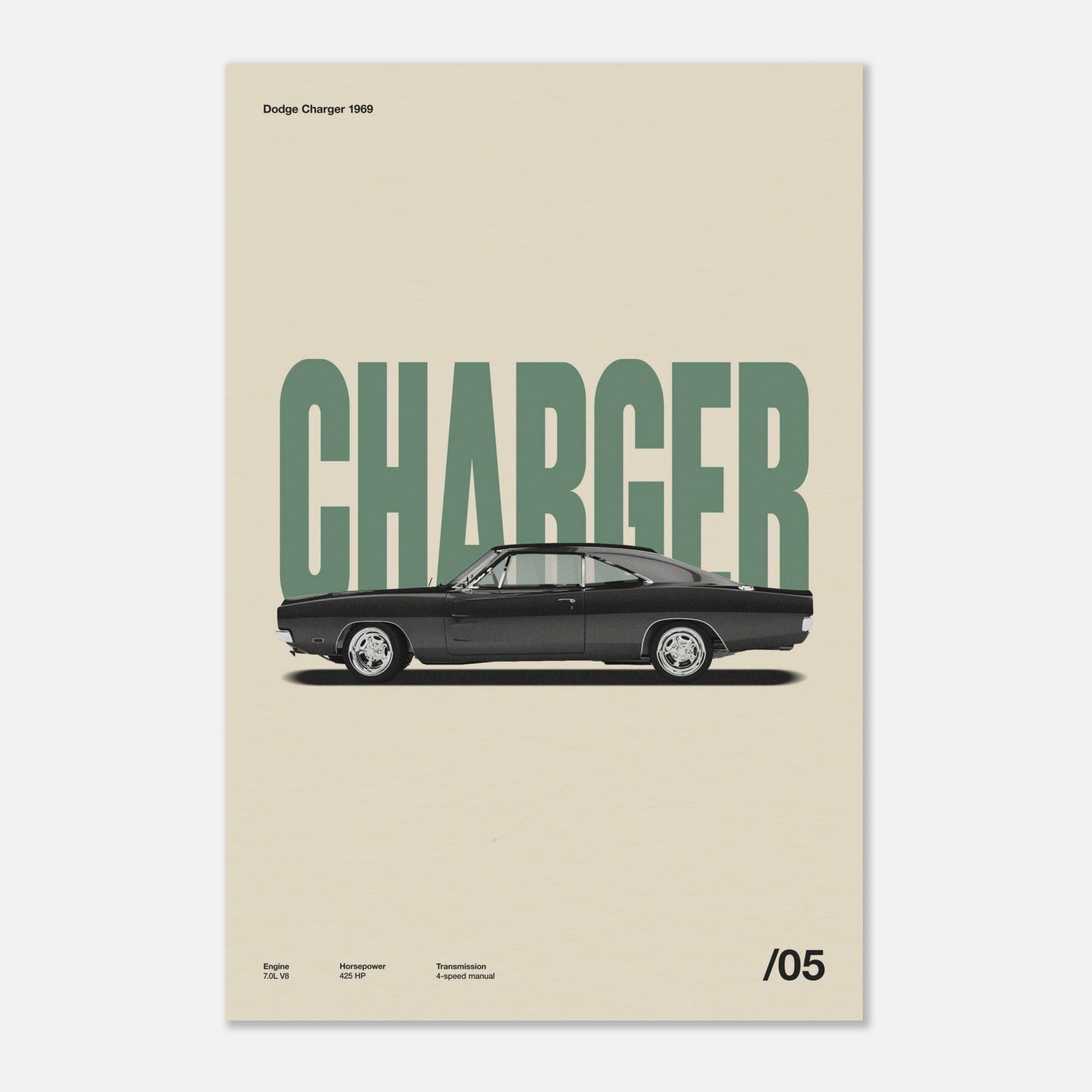 Dodge Charger 1969 No Frame 24x36