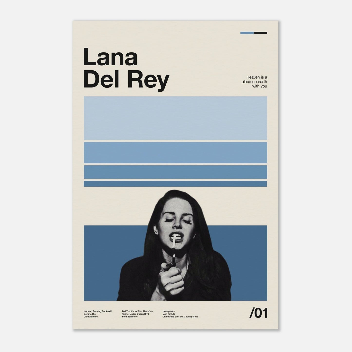 Lana Del Rey No Frame 12x18