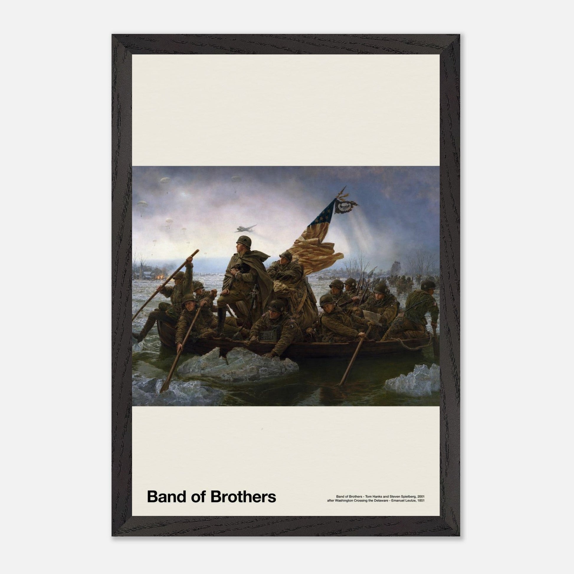 Band of Brothers Black Wood 12x18