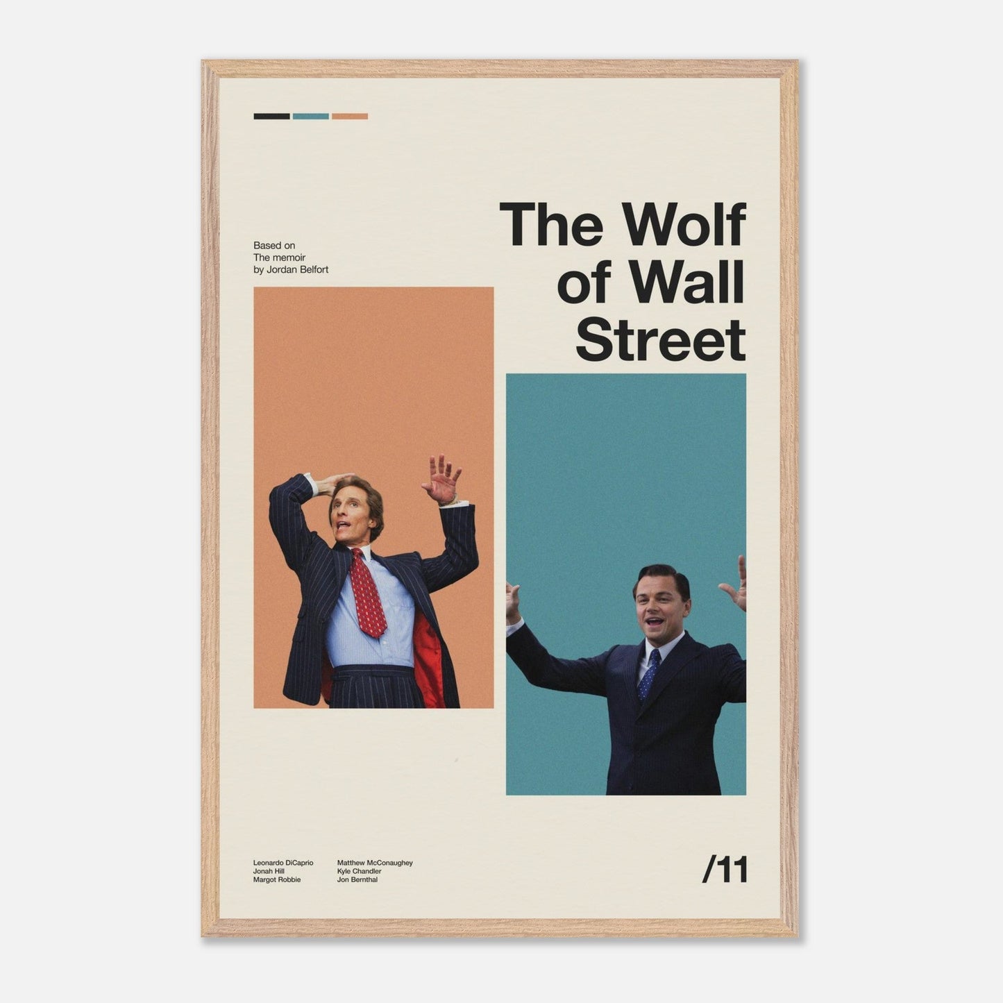 The Wolf of Wall Street Natural Wood 24x36