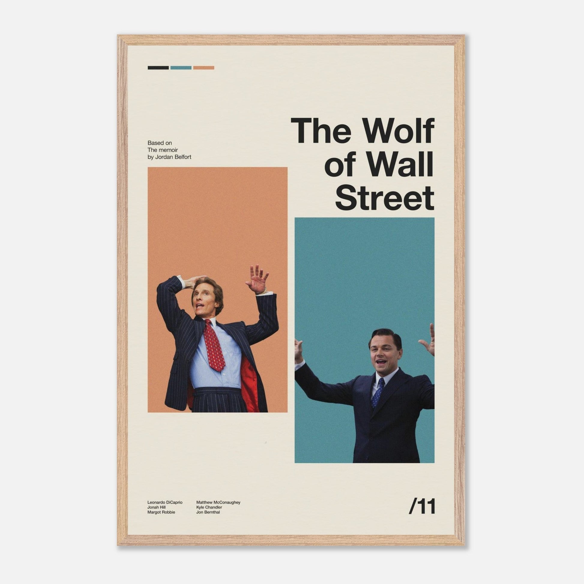 The Wolf of Wall Street Natural Wood 24x36