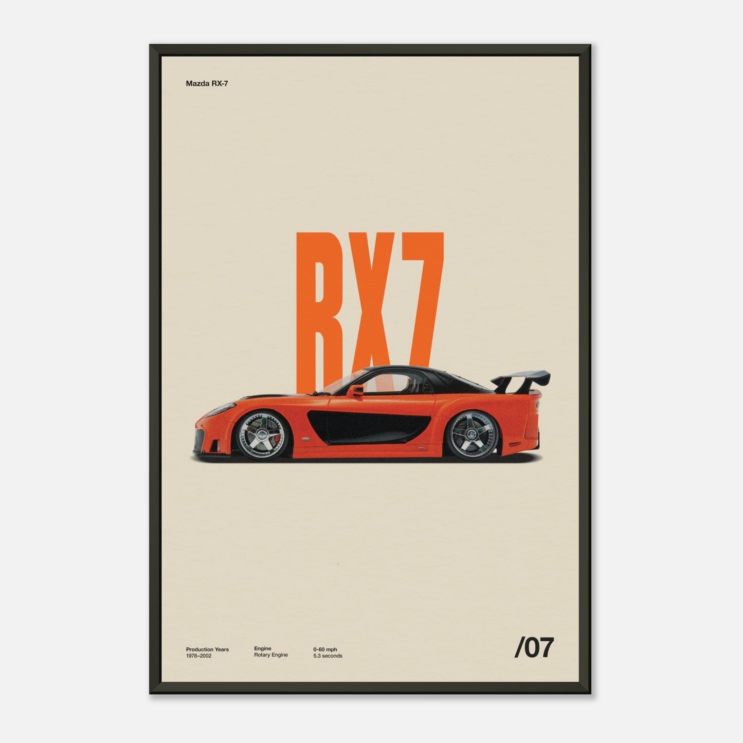 Mazda RX-7 Metal 16x24